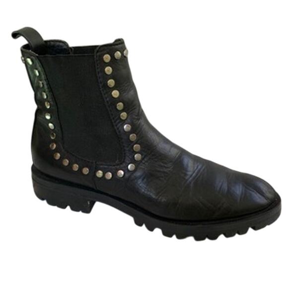 Women's Dolce Vita Peton Studded Leather Chelsea Booties Size 8.5 - Picture 1 of 7